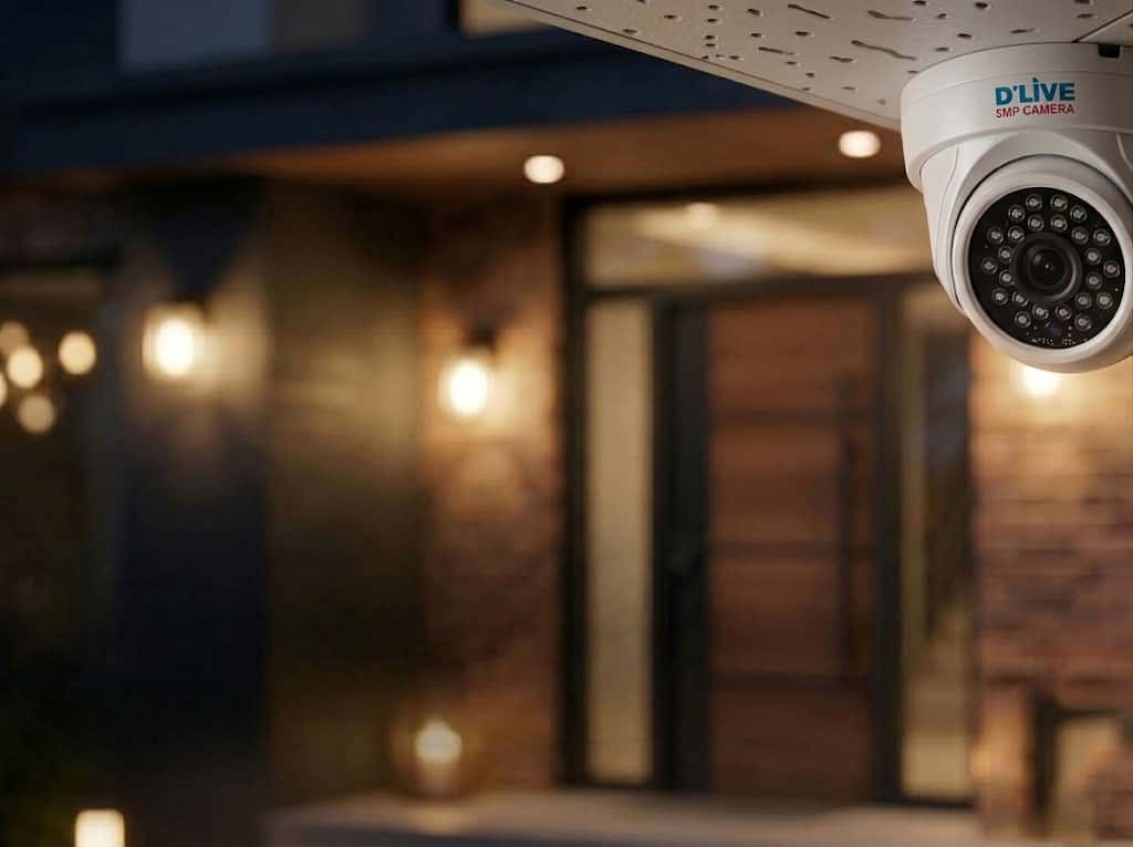 딜라이브 500만 화소 돔 CCTV 설치 예시