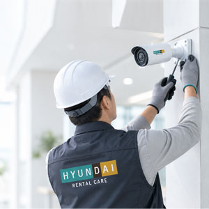 현대 CCTV 전문 설치 및 케어 서비스를 진행하는 CCTV 설치 현장 이미지