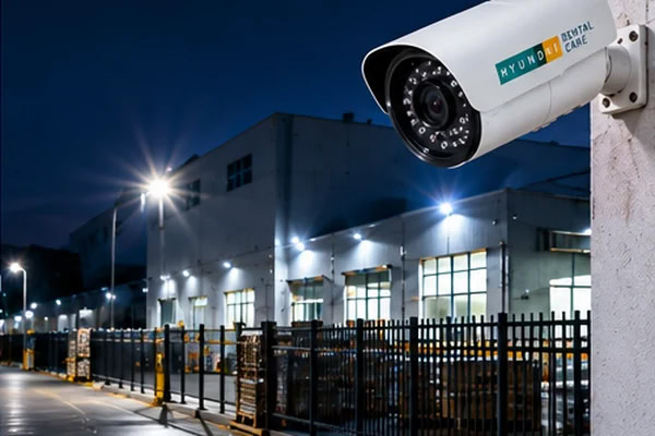 hyundai-cctv-warehouse-night-security 공장 정문 차량 진출입 파악 및 외부인 통제용 실외 방수 불릿 CCTV