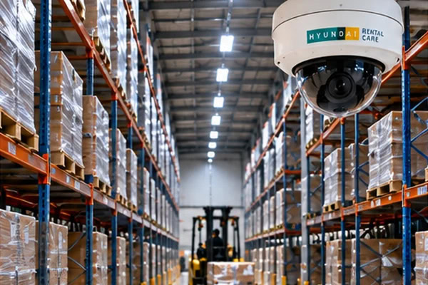 물류 창고 지게차 작업 동선 파악 및 자재 보안용 500만 화소 CCTV